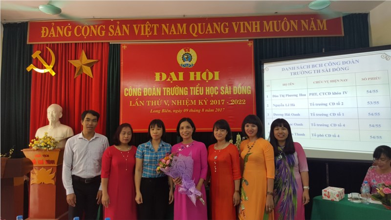 Đại hội công đoàn trường Tiểu học Sài Đồng khóa V, nhiệm kỳ 2017- 2022
